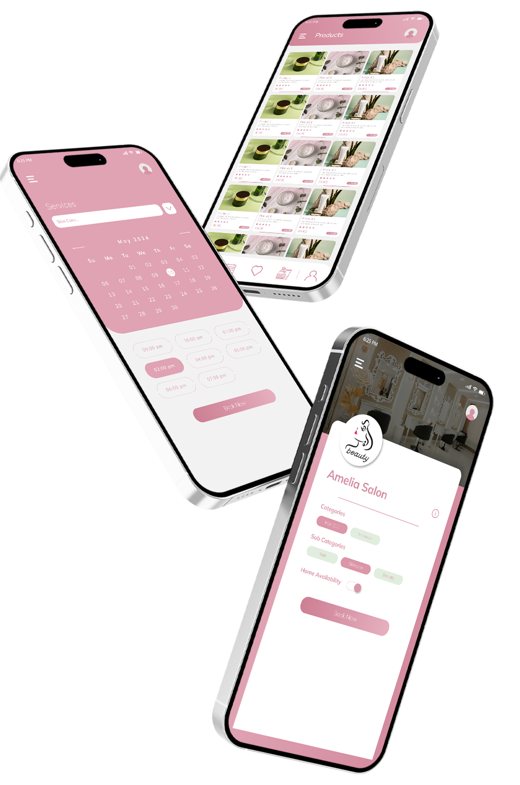 Sallura App app screens by AMC TAG